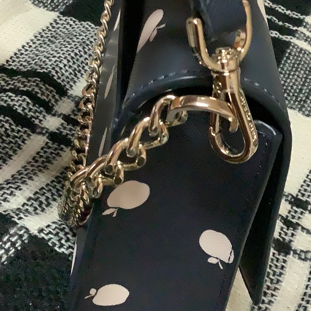 Kate spade Carson orchard toss blue apple print purse - Picture 5 of 13